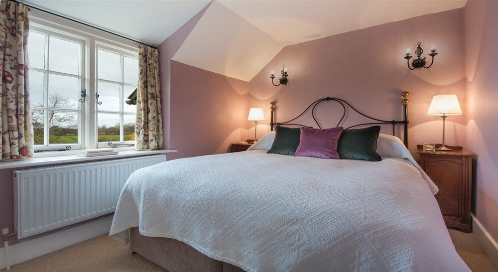 The third double bedroom at Holnicote Lower House in Minehead, Somerset