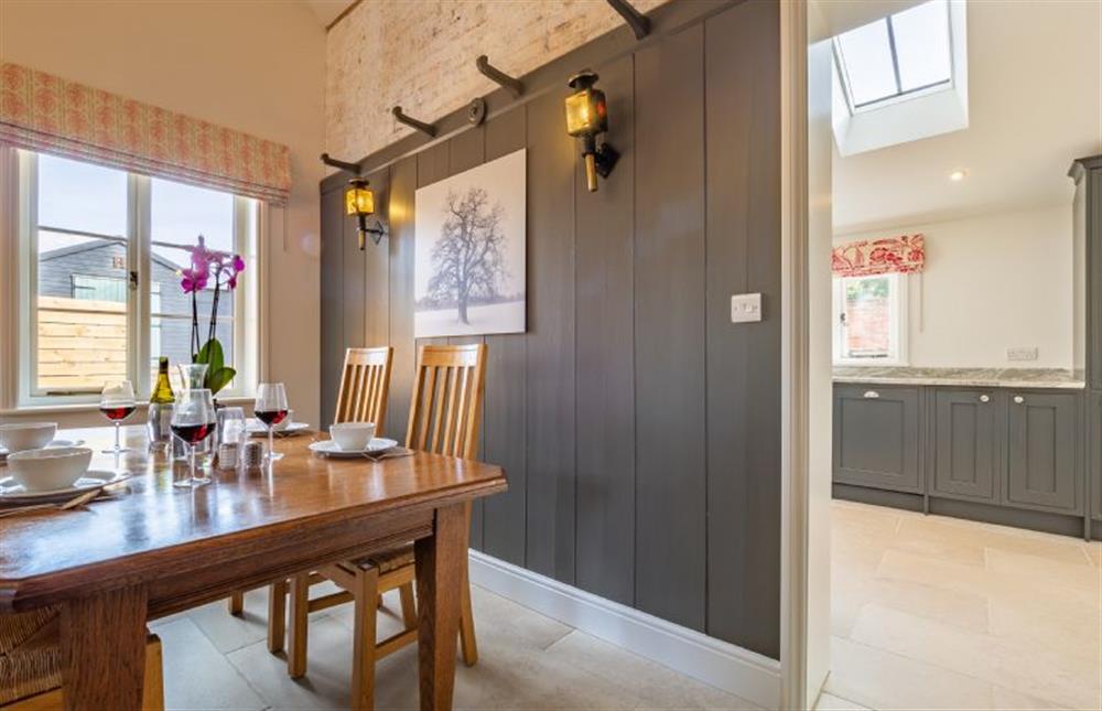 Dining area to the kitchen at Holt Coach House, Edwardstone