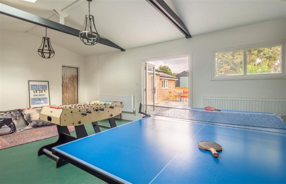 The shared games room  at Holt Coach House, Sudbury
