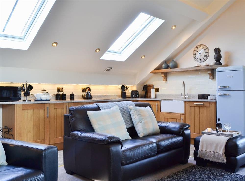 Roof lights allow sunshine to flood the living area at The Granary, 