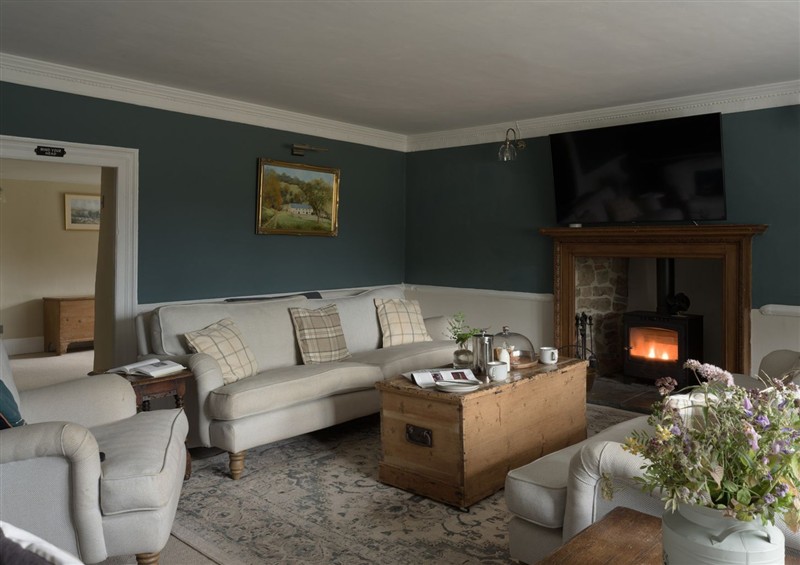 The living area at Holwell Farmhouse, Bampton