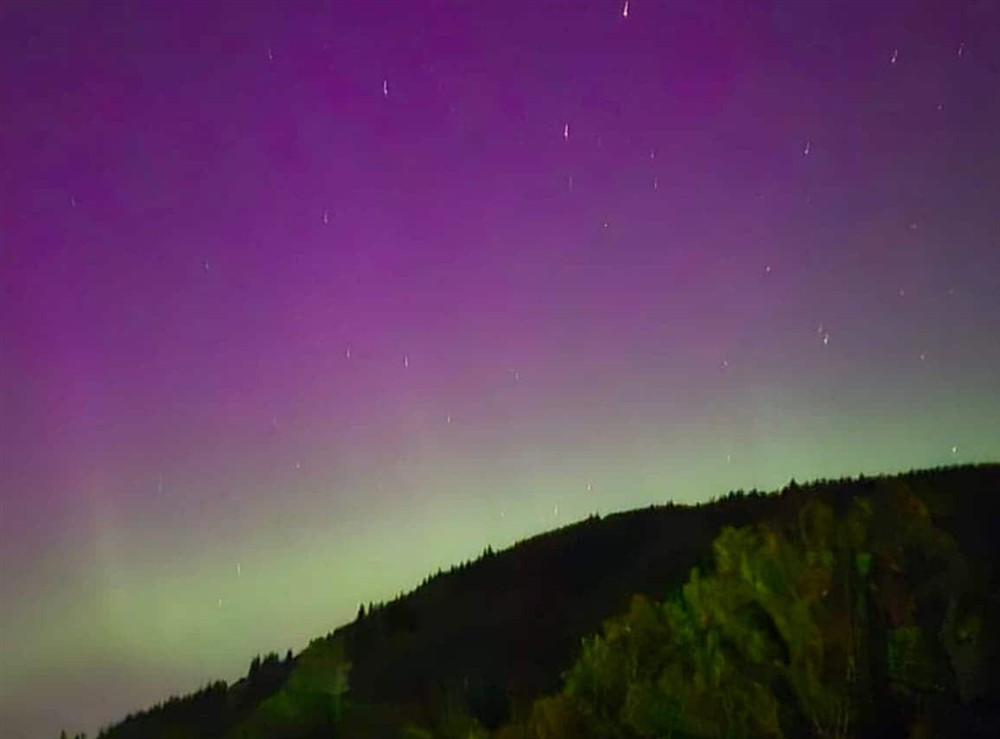 Northern Lights from rear bedroom at Holy Loch View in Strone, near Dunoon , Argyll