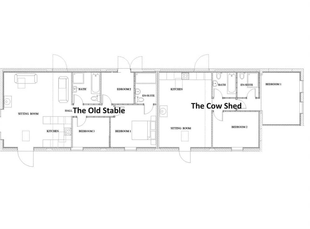 Floor plan at Holyoake Farm Barns- The Old Stables in Little Alne, near Wootton Wawen, Warwickshire