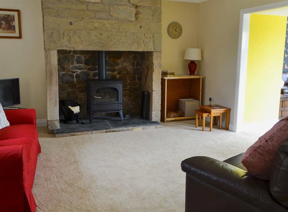 Spacious living room with wood burner (photo 2) at Squirrel Cottage, 