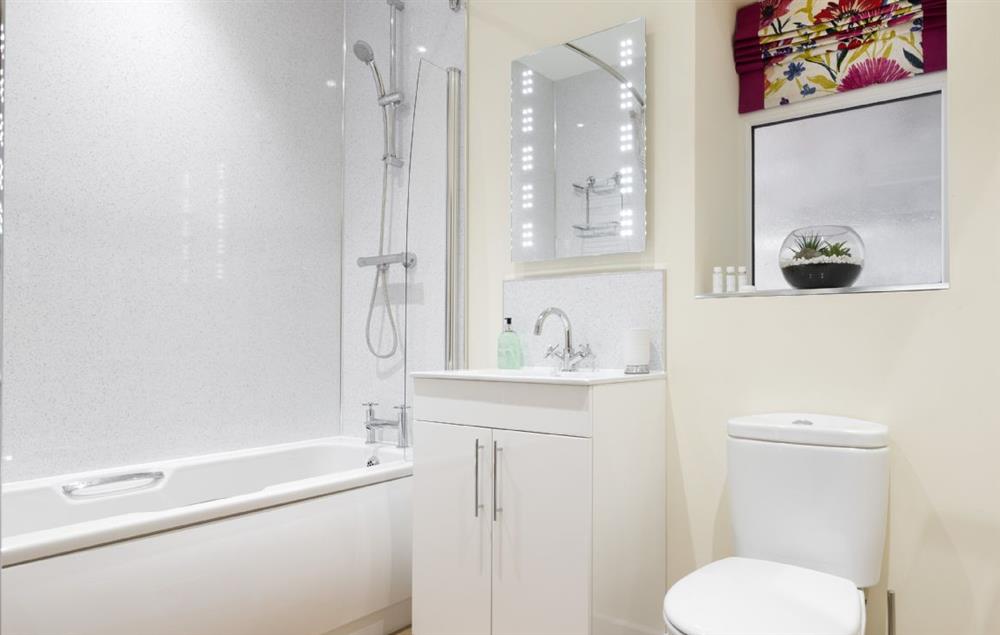 En-suite bathroom to bedroom two at Holywell House, Wellington
