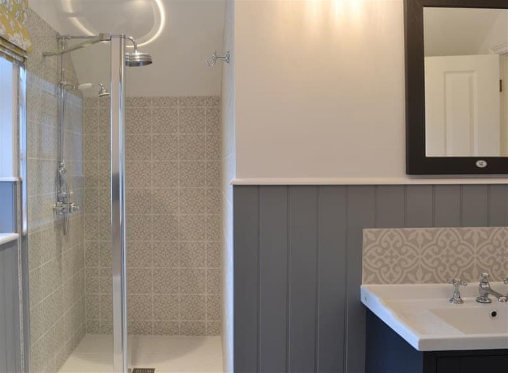 Bathroom with separate shower (photo 2) at Home Cottage in Barbrook, near Lynton, Devon