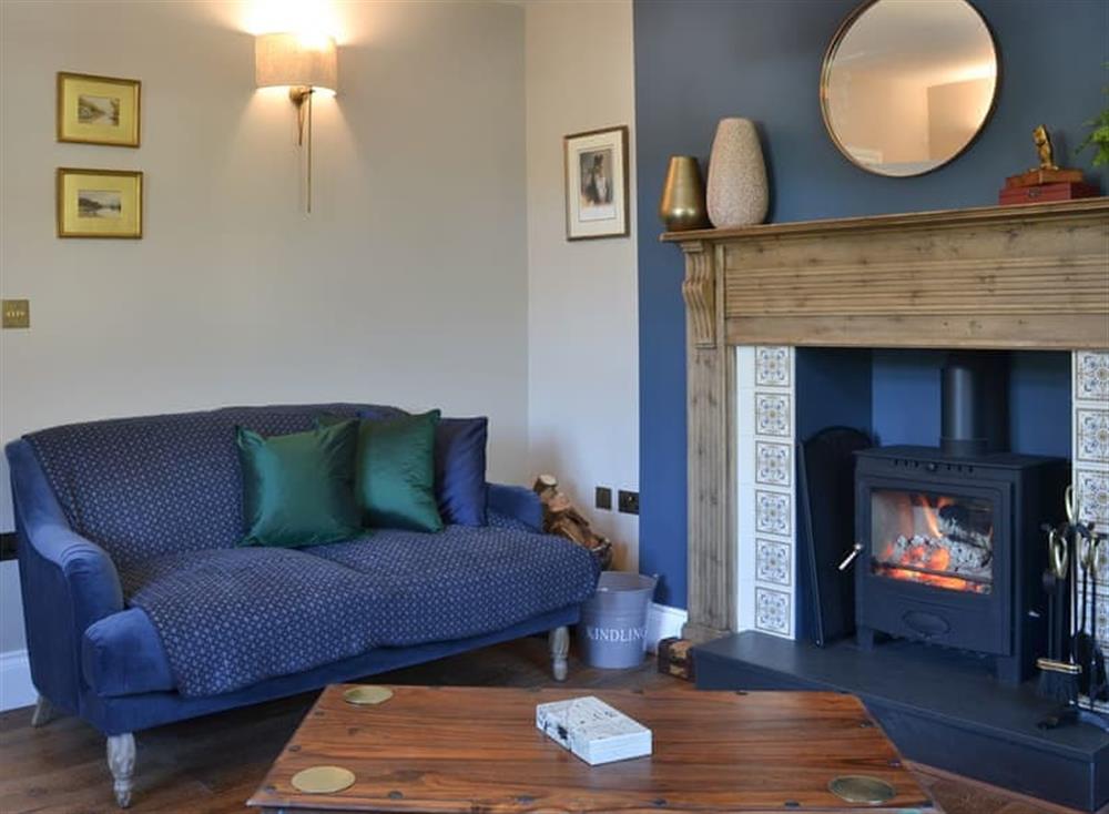 Cosy living room with wood burner (photo 2) at Home Cottage in Barbrook, near Lynton, Devon