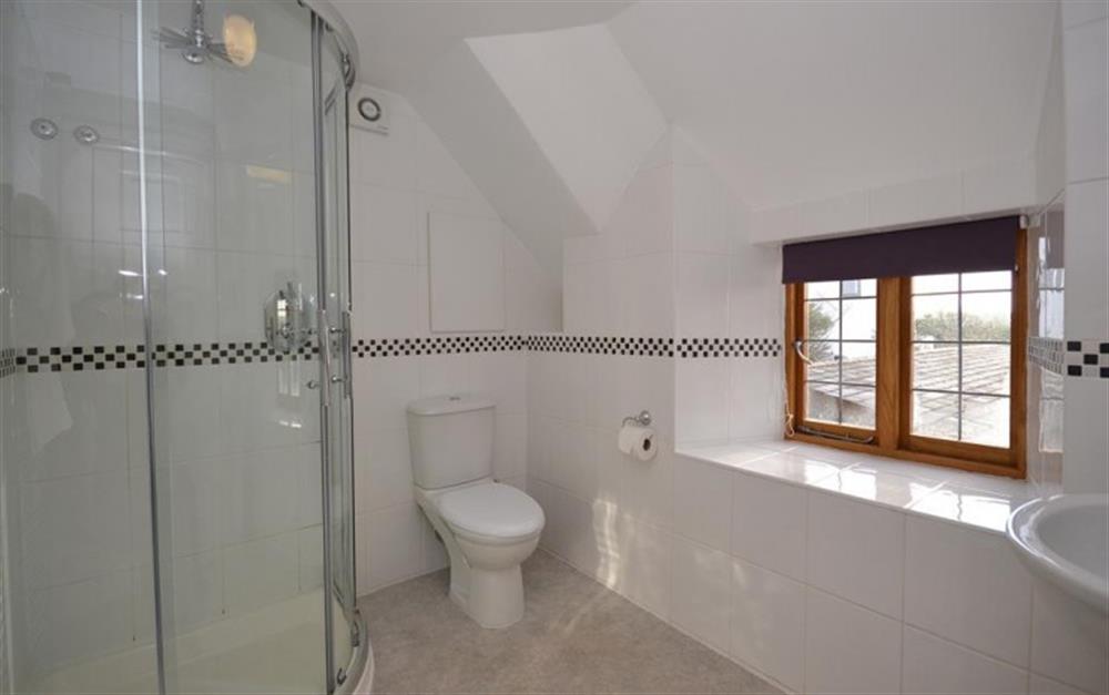 En suite to the triple at Home Cottage in Thurlestone