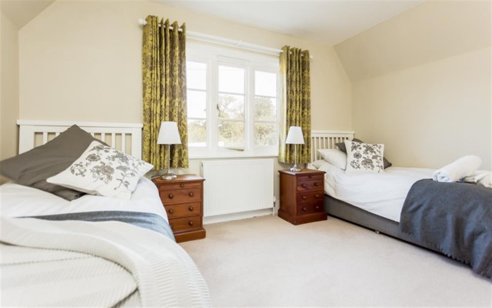 One of the bedrooms at Home Farm Cottage in Beaulieu