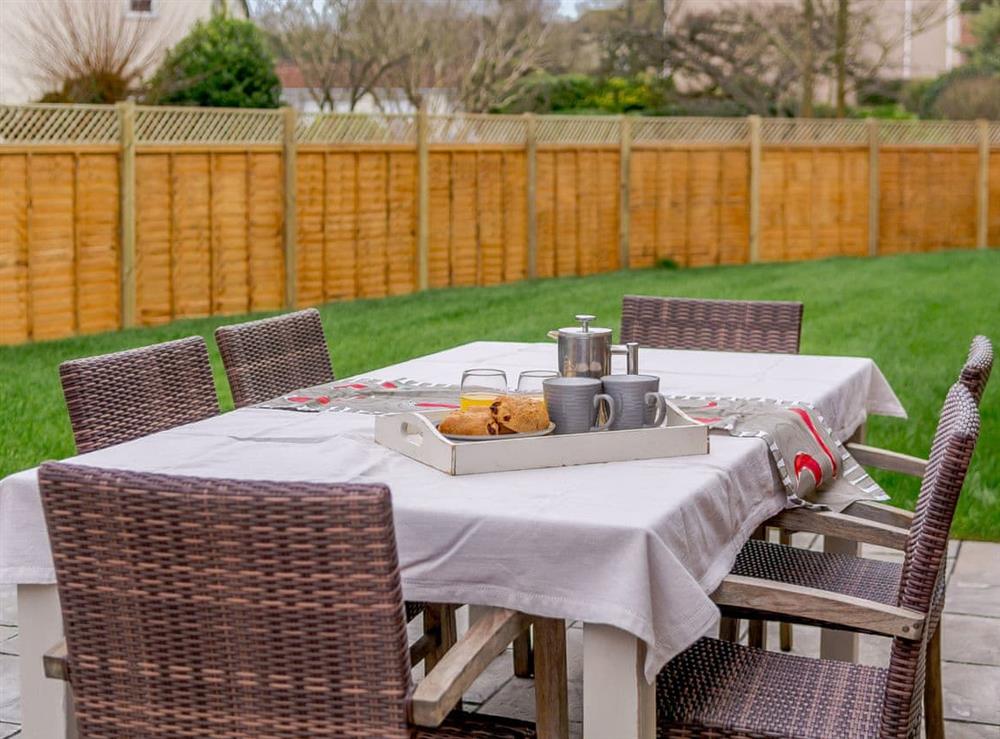 Large outdoor table and chairs - ideal for alfresco dining at Russett, 