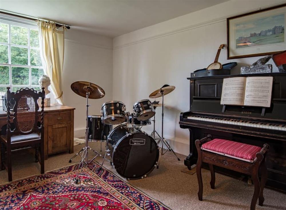 Music room at Home Farm in Lenham, England