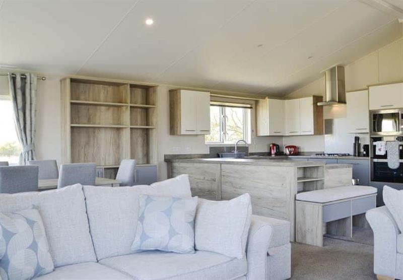 Living area in the Poppy Premier at Home Farm Park Lakeside Retreat in Burgh le Marsh, Lincolnshire