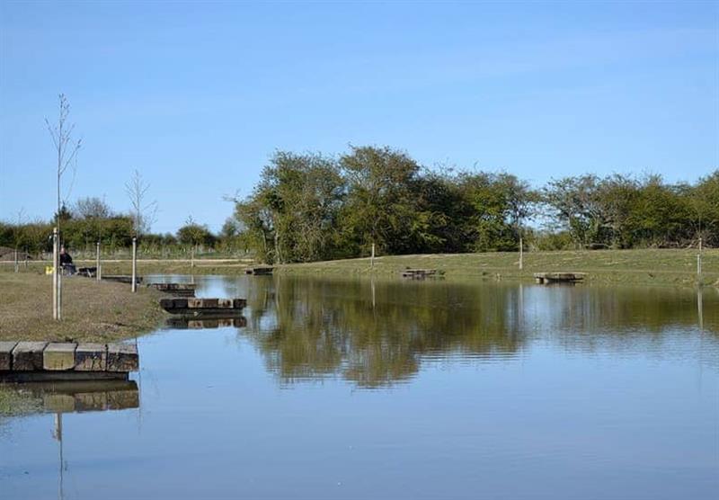 The lake at Home Farm Park Luxury Barns in Burgh le Marsh, Lincolnshire