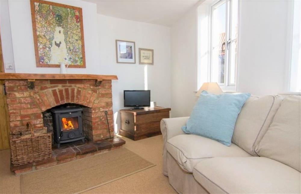 Home Lea: Sitting room with wood burning stove at Home Lea, Docking near Kings Lynn
