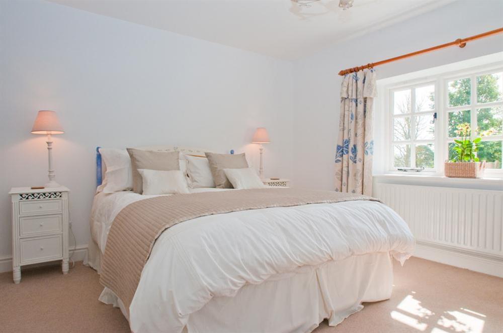 Double bedroom on first floor with King-size bed at Homefield House in Nr Kingsbridge, Devon