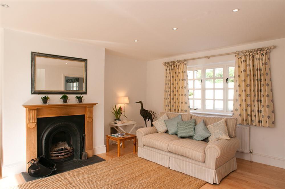 Sitting Room has two double sofas and feature fireplace at Homefield House in Nr Kingsbridge, Devon