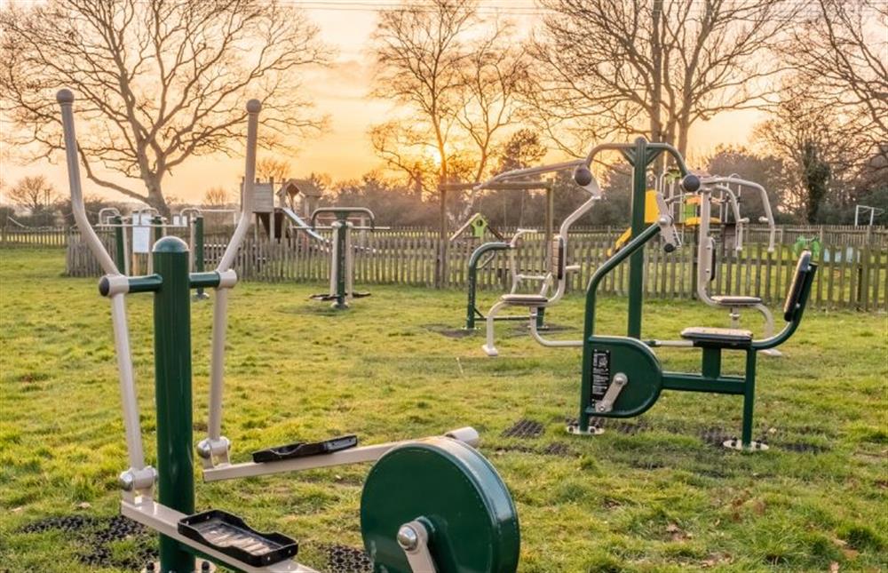 The nearby park has ’play’ equipment for young and old