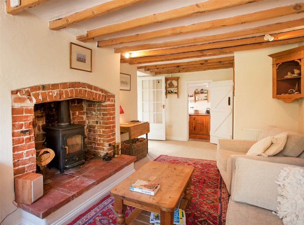 Living room at Honey Barrell Cottage in Stiffkey, Norfolk