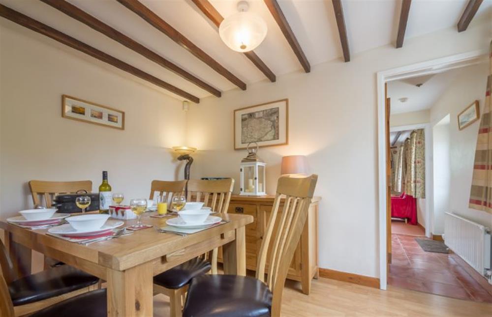 Ground floor: The dining room has plenty of seating for six at Honey Cottage, Sedgeford near Hunstanton
