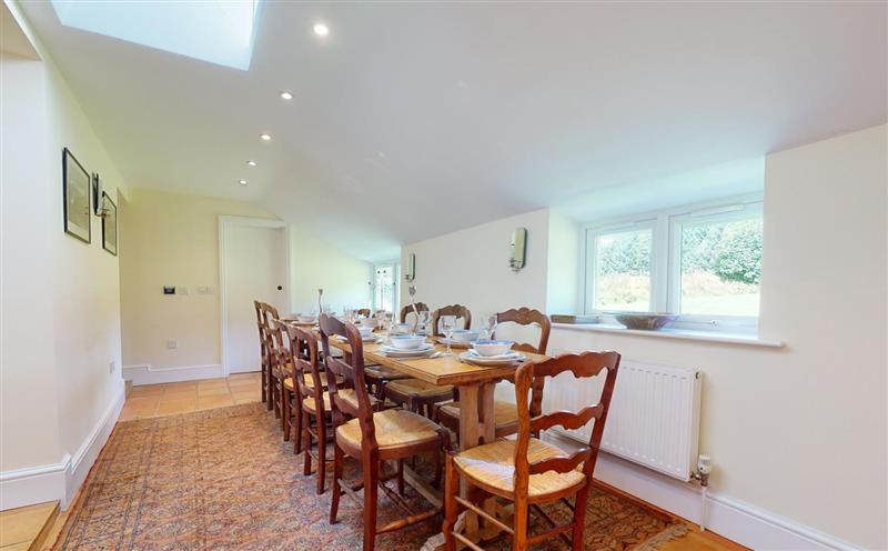 The dining room at Honeymead Farmhouse, Exford