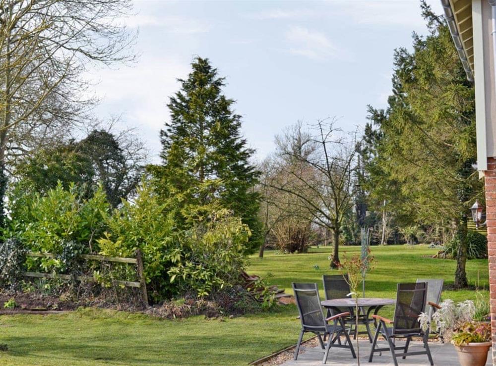 Garden and grounds at Honeypot Cottage in Metfield, near Harleston, Suffolk