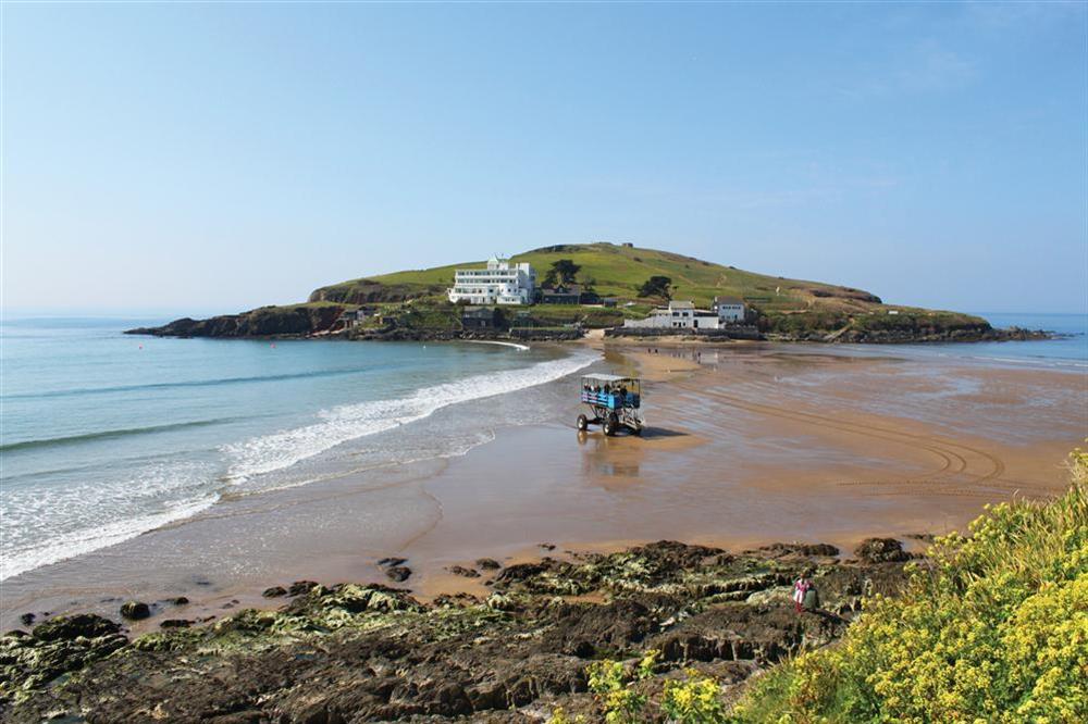 Burgh Island at Honeysuckle Cottage in Bigbury, Kingsbridge