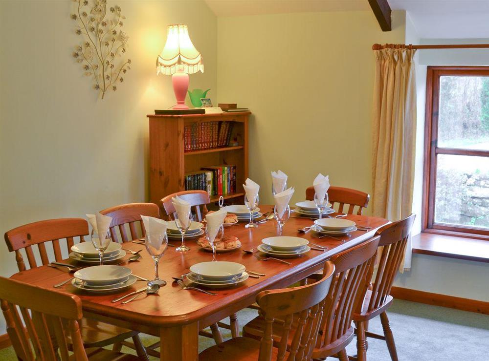 Dining area at Honeysuckle Cottage in Nr. Newquay, Cornwall