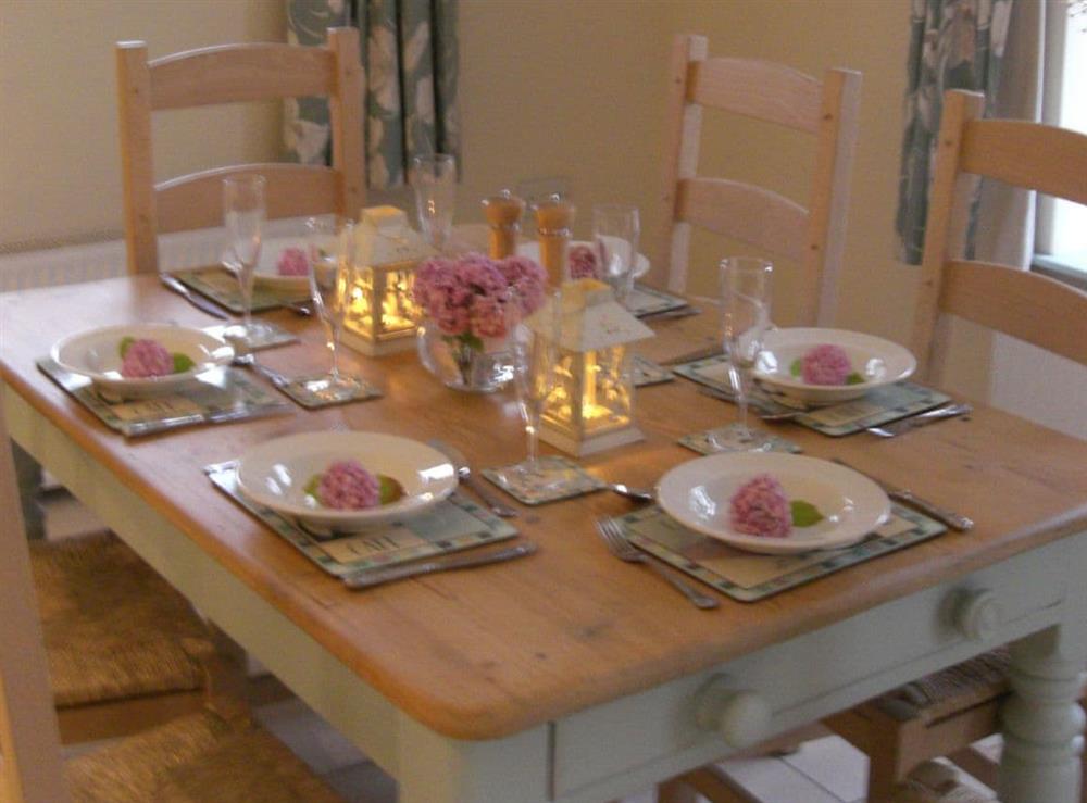 Dining Area at Honeysuckle Cottage in Oasby, near Grantham, Lincolnshire