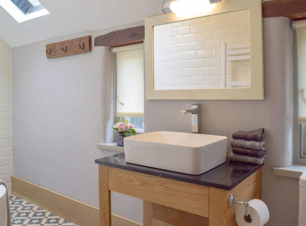 Elegant bathroom at Honeysuckle Cottage in Stackpole, near Pembroke, Pembrokeshire, Dyfed