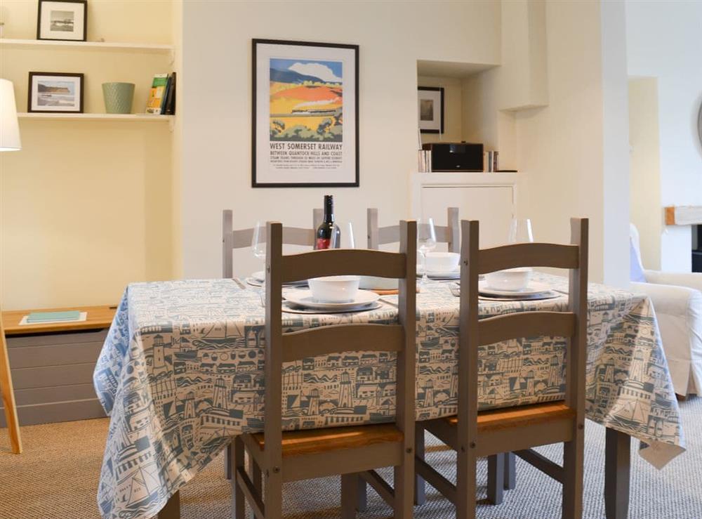 Lovely stylish dining room at Honeysuckle Cottage in Watchet, Somerset