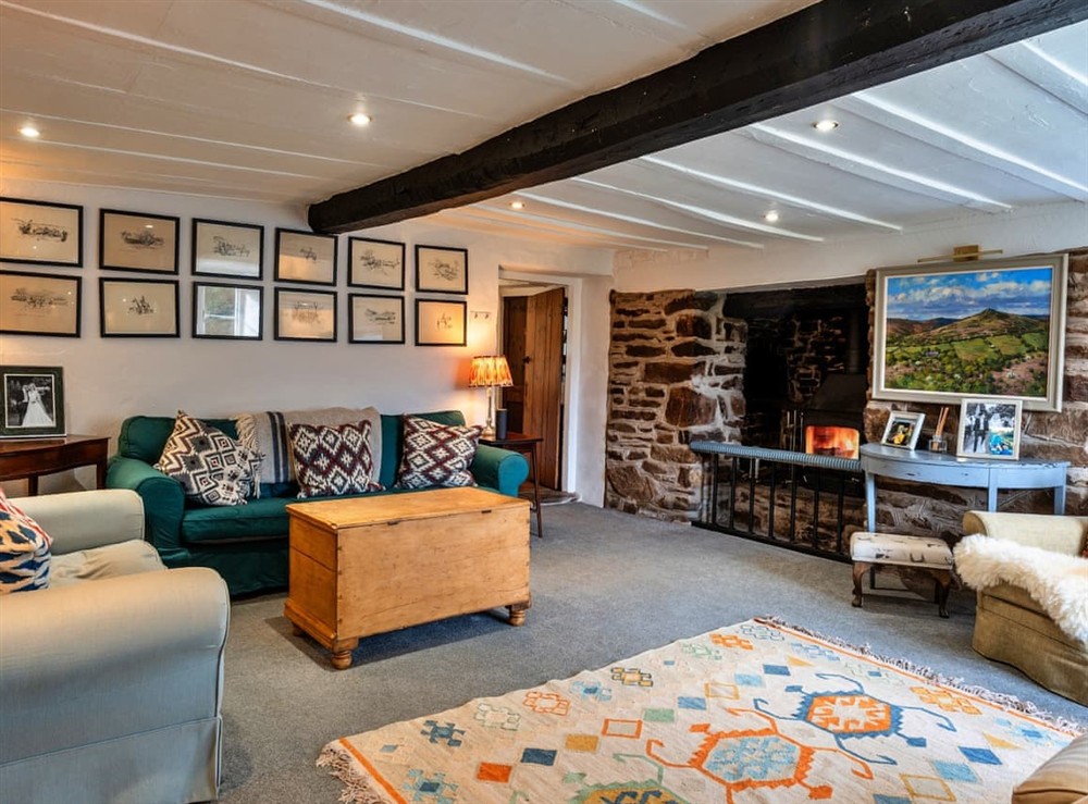 Living area at Honeysuckle Farm in Chulmleigh, Devon