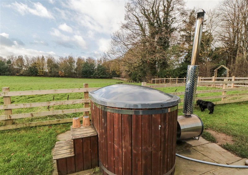 There is a hot tub at Honeysuckle Hut, Potto Grange Farm, Hutton Rudby