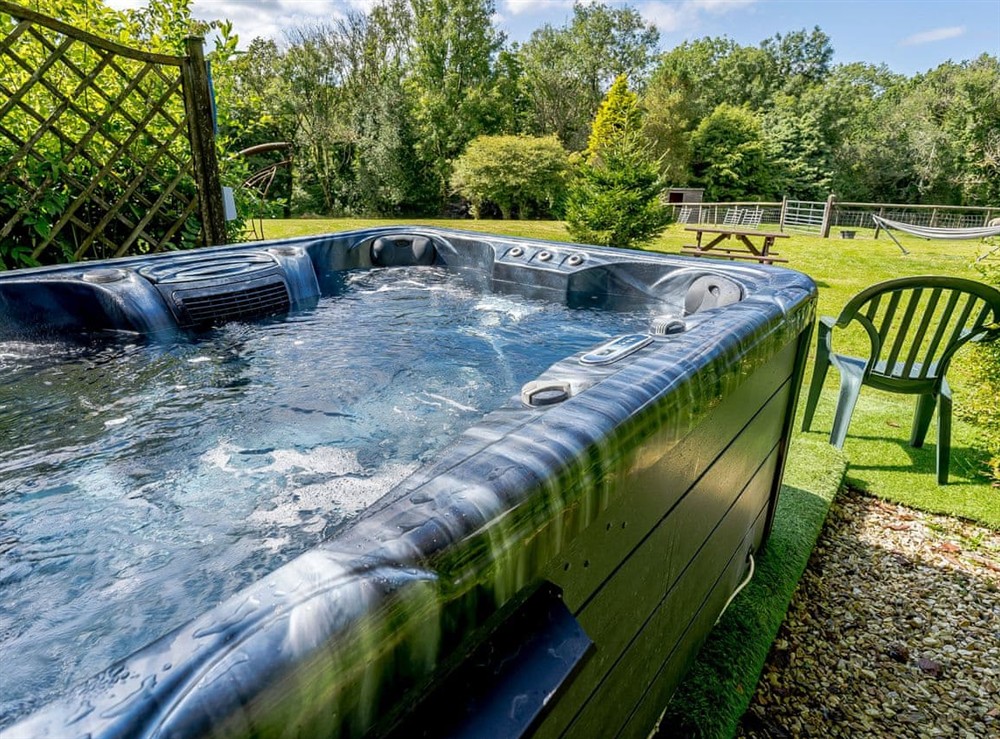 Hot tub at Honeysuckle in Llanfyrnach, Dyfed