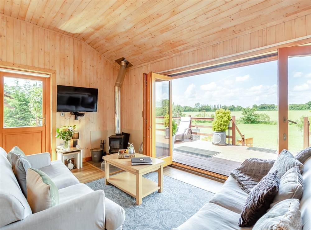 Living area at Honeysuckle Lodge in Hadleigh, Suffolk