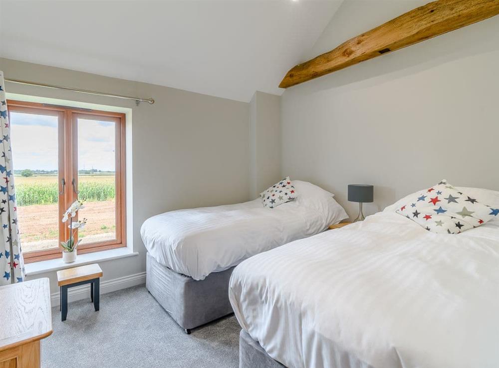 Twin bedroom at Honies Farm barns- The Arches in East Stoke, near Newark, Nottinghamshire