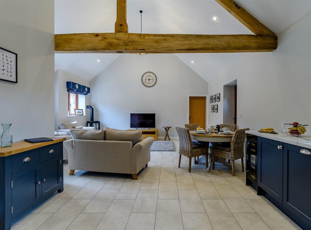 Open plan living space at Honies Farm Barns- The Wheat Store in East Stoke, near Newark, Norfolk