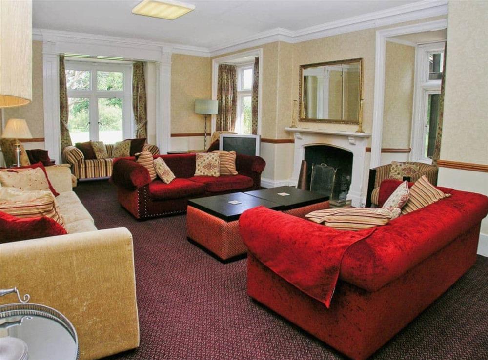 Living room at Hooke Court in Hooke, Nr Beaminster, Dorset., Great Britain