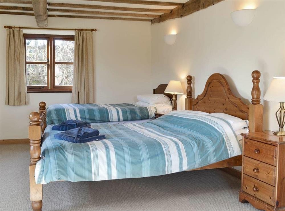 Spacious triple bedroom with a double and a single bed at Hop Pocket in Bromyard, near Malvern Hills, Herefordshire