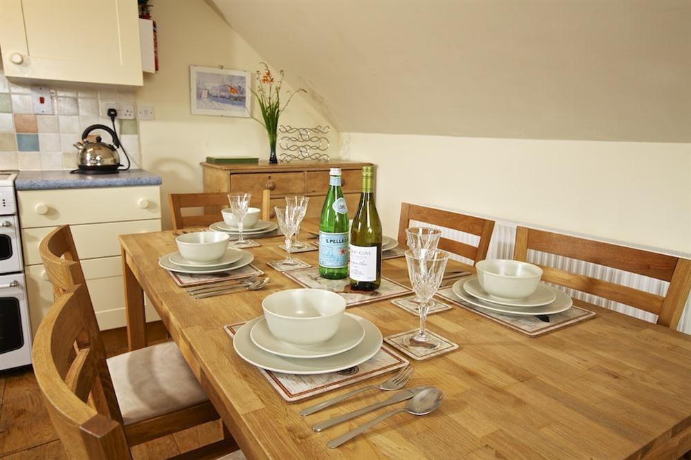Dining area with seating for six at Hope Cottage (Loddiswell) in Loddiswell, Nr Kingsbridge