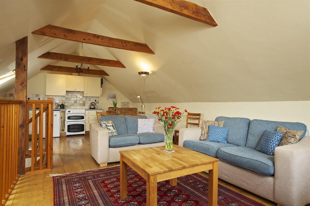 Open plan sitting/kitchen/dining room at Hope Cottage (Loddiswell) in Loddiswell, Nr Kingsbridge