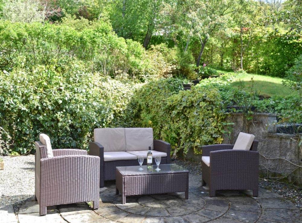 Sitting-out-area at Hope Cottage in Lurkenhope, near Knighton, Shropshire
