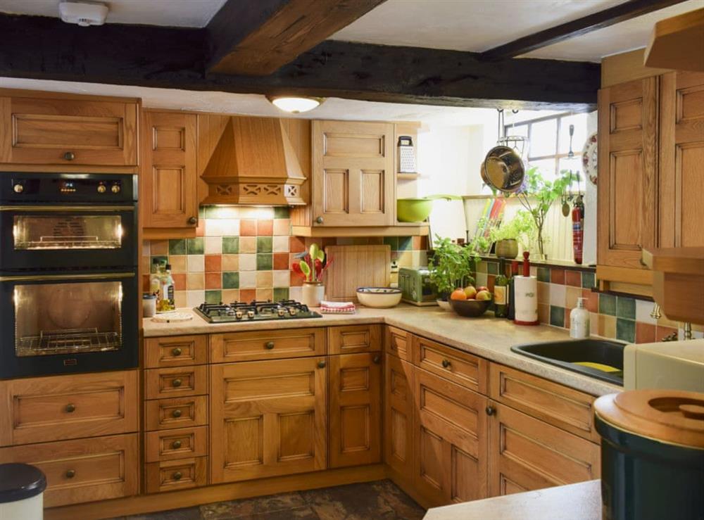 Kitchen area at Hope Cottage in Whitby, Yorkshire, North Yorkshire