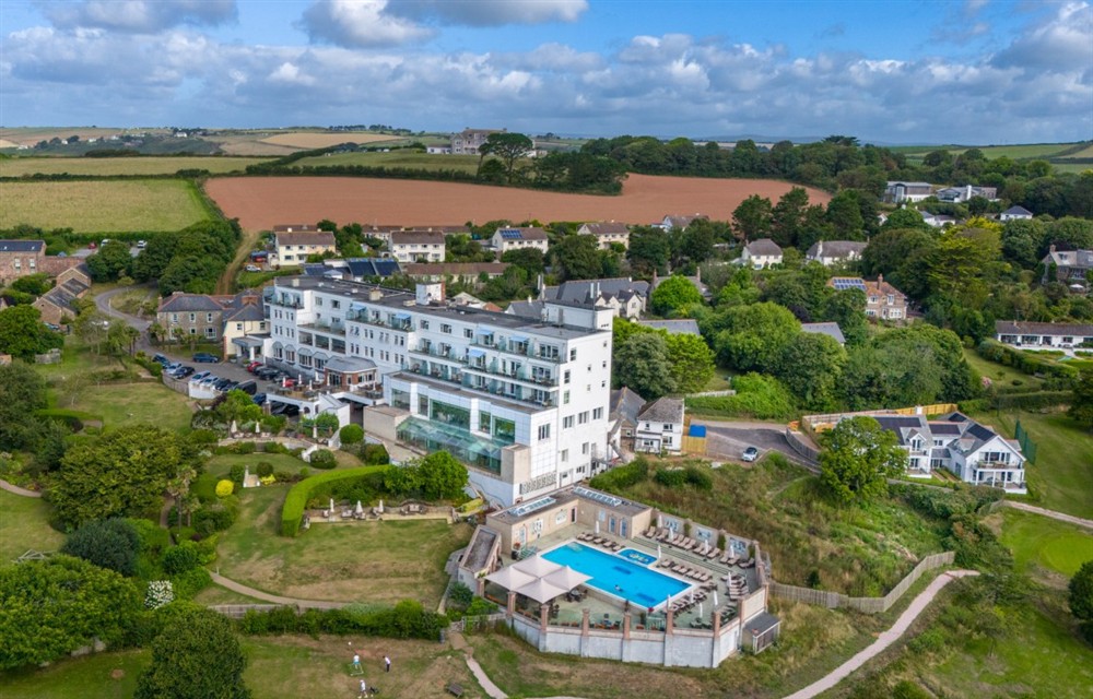 Enjoy the swimming pool at Hope Retreat in Thurlestone