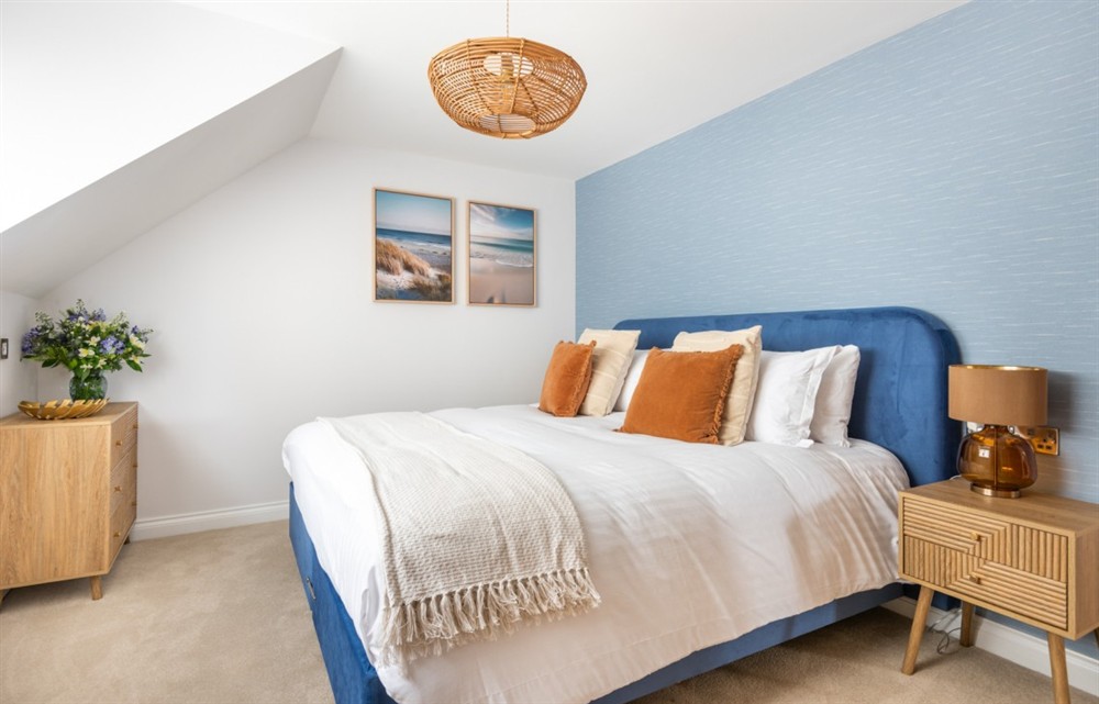 One of the bedrooms at Hope Retreat in Thurlestone