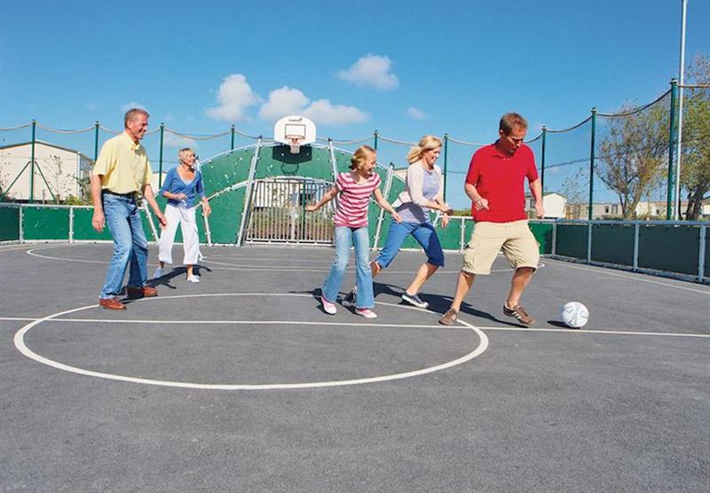 Sports court at Hopton Holiday Village in Hopton–on–Sea, Norfolk