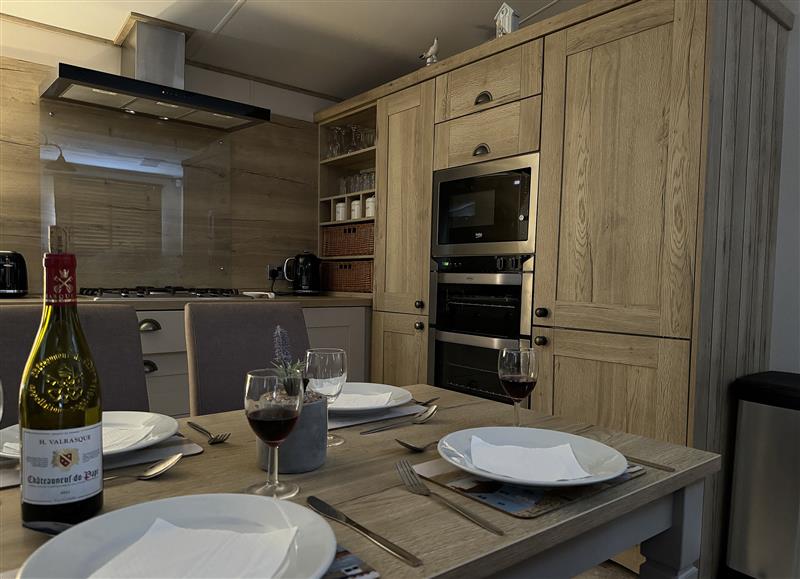 This is the kitchen at Hopton Lodge Retreat, Hopton-On-Sea