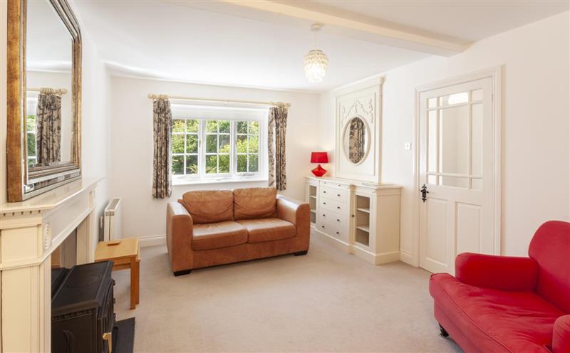 The living area at Horner Cottage, Luccombe