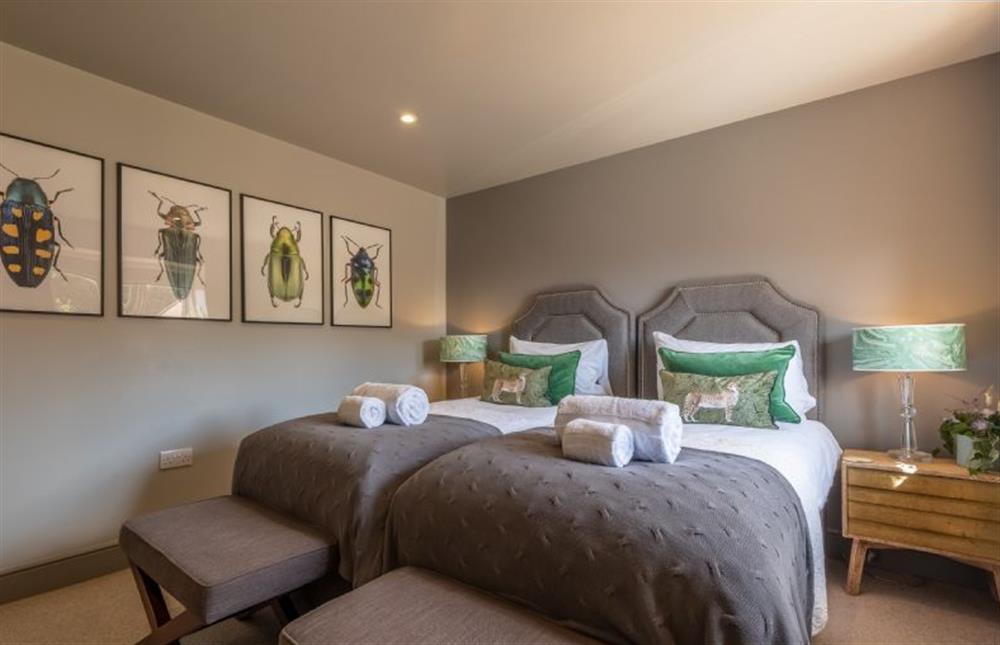 Bedroom three with twin 3’ single beds at Horse Yard Barn, Warham