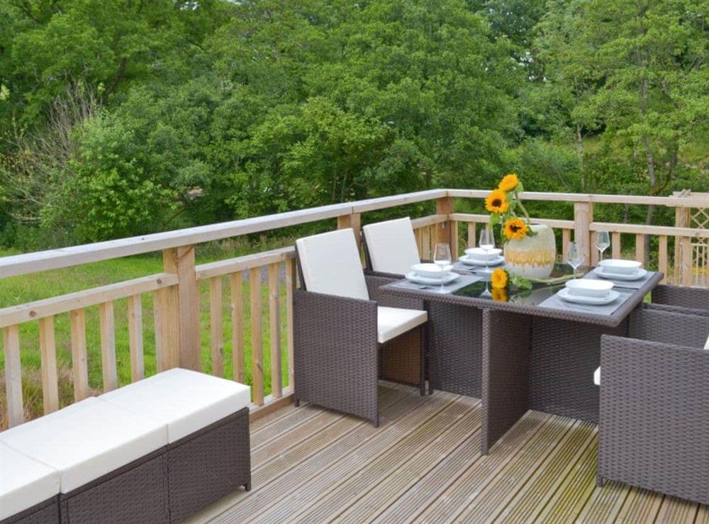 Decked terrace area with outdoor furniture