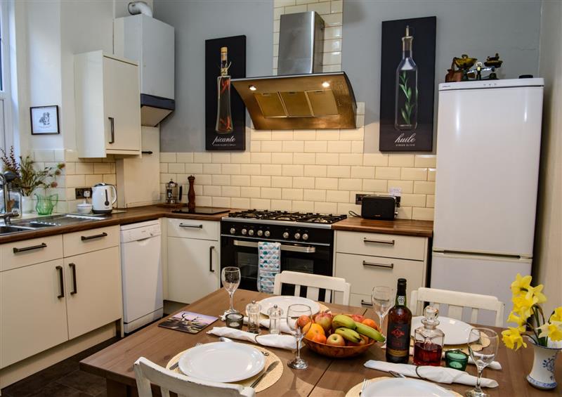 This is the kitchen at Horsemarket Apartment, Kelso